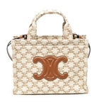 Shoulder Bag Small Cabas Thais Tote Beige Triomphe Canvas
