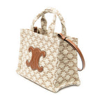 Shoulder Bag Small Cabas Thais Tote Beige Triomphe Canvas