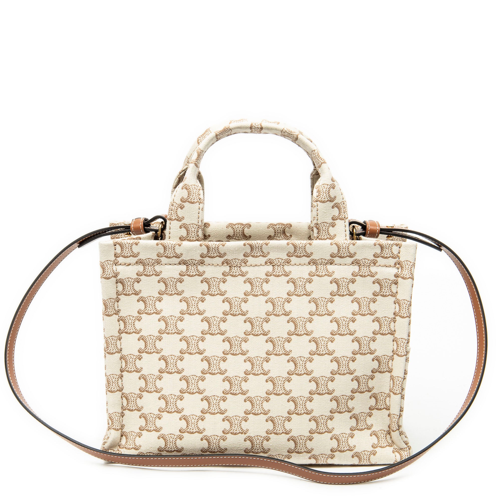Shoulder Bag Small Cabas Thais Tote Beige Triomphe Canvas