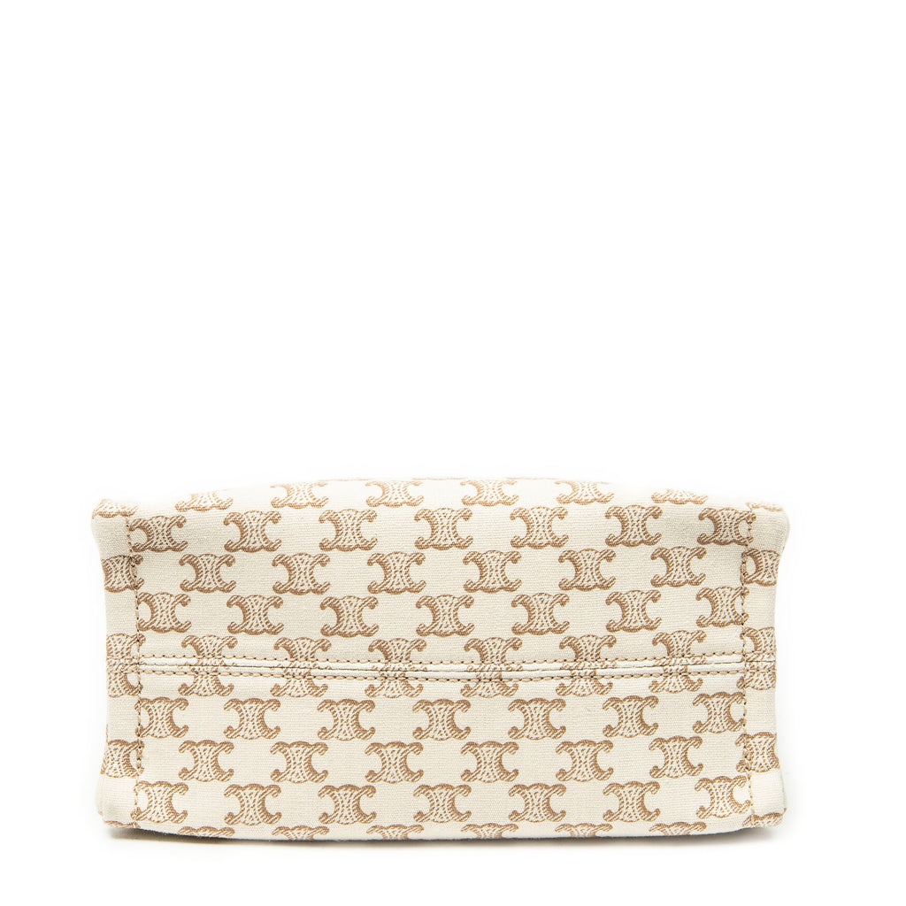 Shoulder Bag Small Cabas Thais Tote Beige Triomphe Canvas