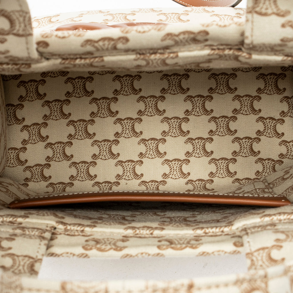 Shoulder Bag Small Cabas Thais Tote Beige Triomphe Canvas