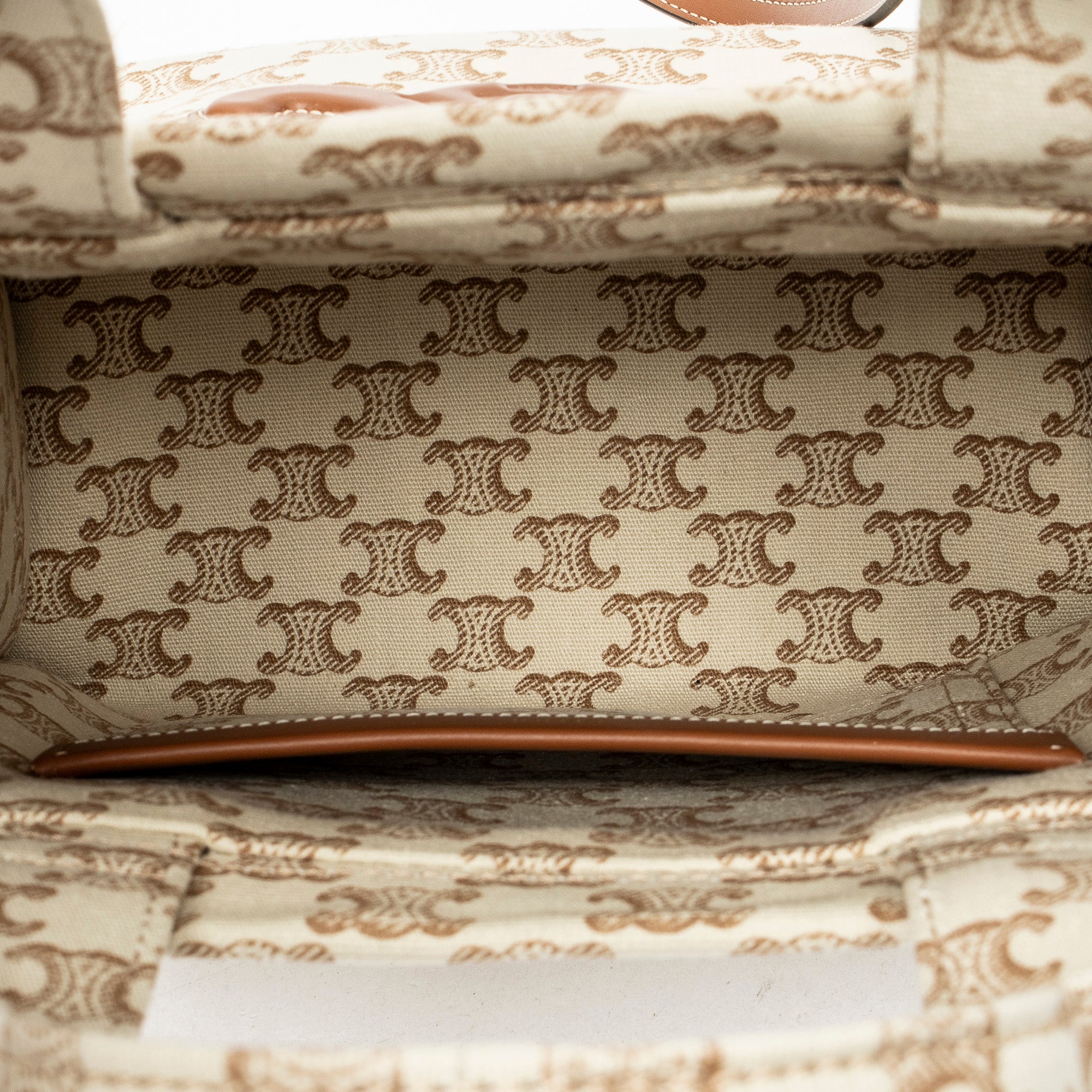Shoulder Bag Small Cabas Thais Tote Beige Triomphe Canvas
