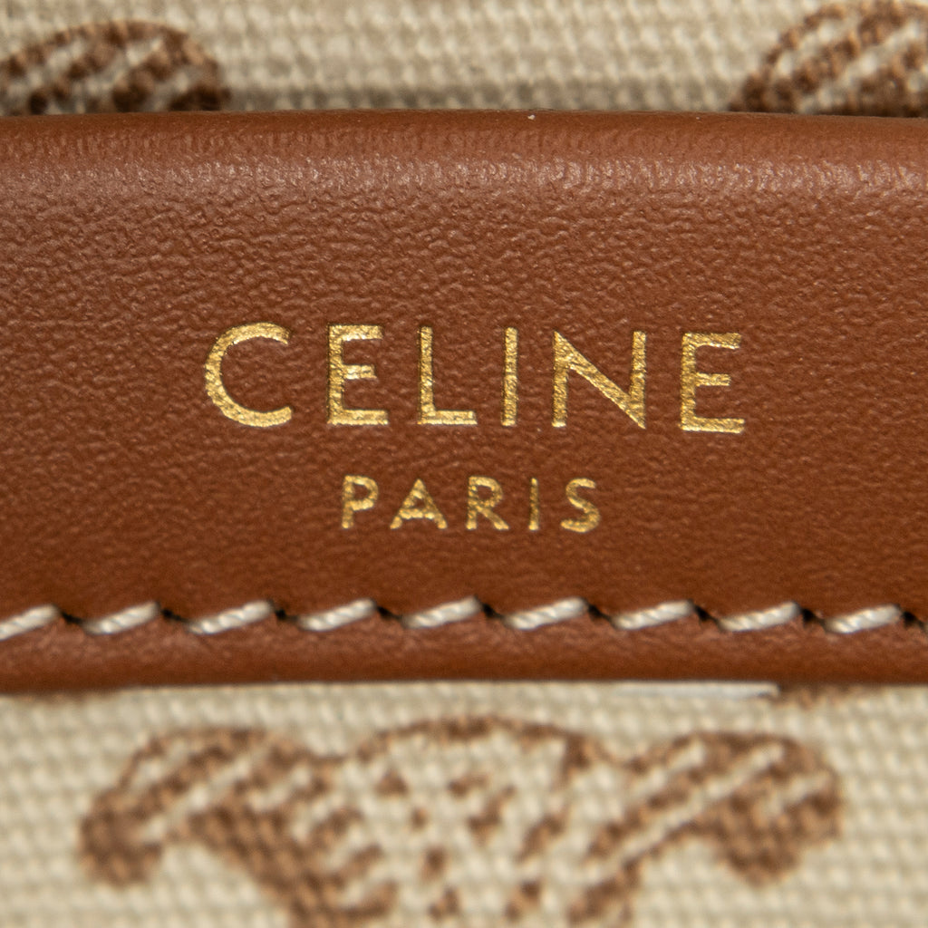 Shoulder Bag Small Cabas Thais Tote Beige Triomphe Canvas
