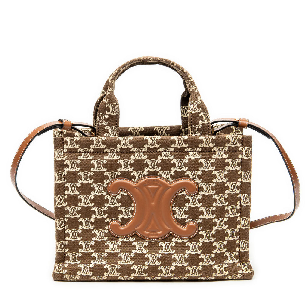 Shoulder Bag Small Cabas Thais Tote Brown Triomphe Canvas