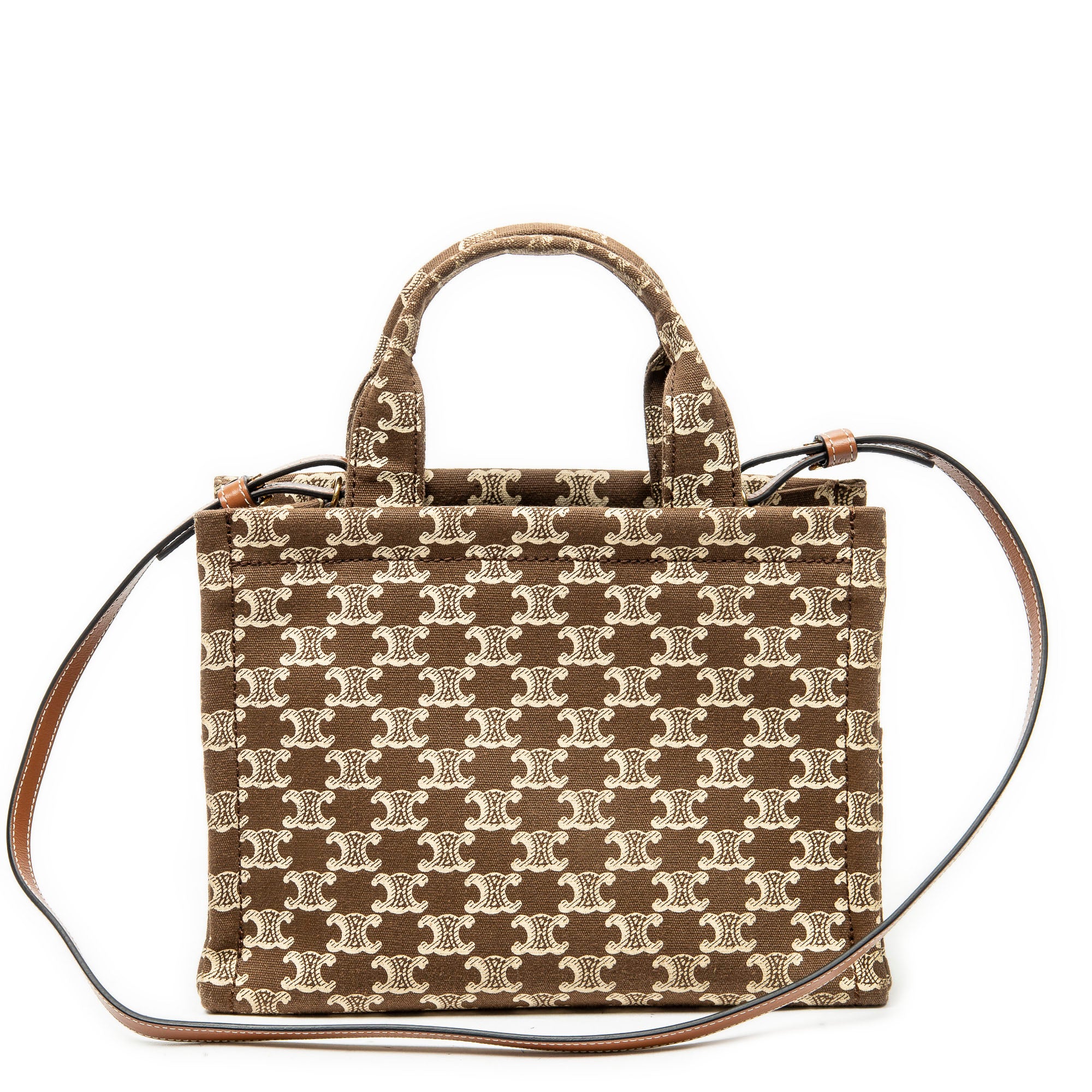 Shoulder Bag Small Cabas Thais Tote Brown Triomphe Canvas