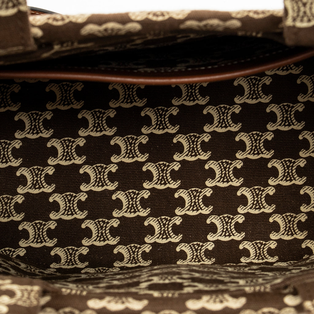 Shoulder Bag Small Cabas Thais Tote Brown Triomphe Canvas