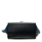 Shoulder Bag Small Tricolor Trapeze Taupe Smooth Leather