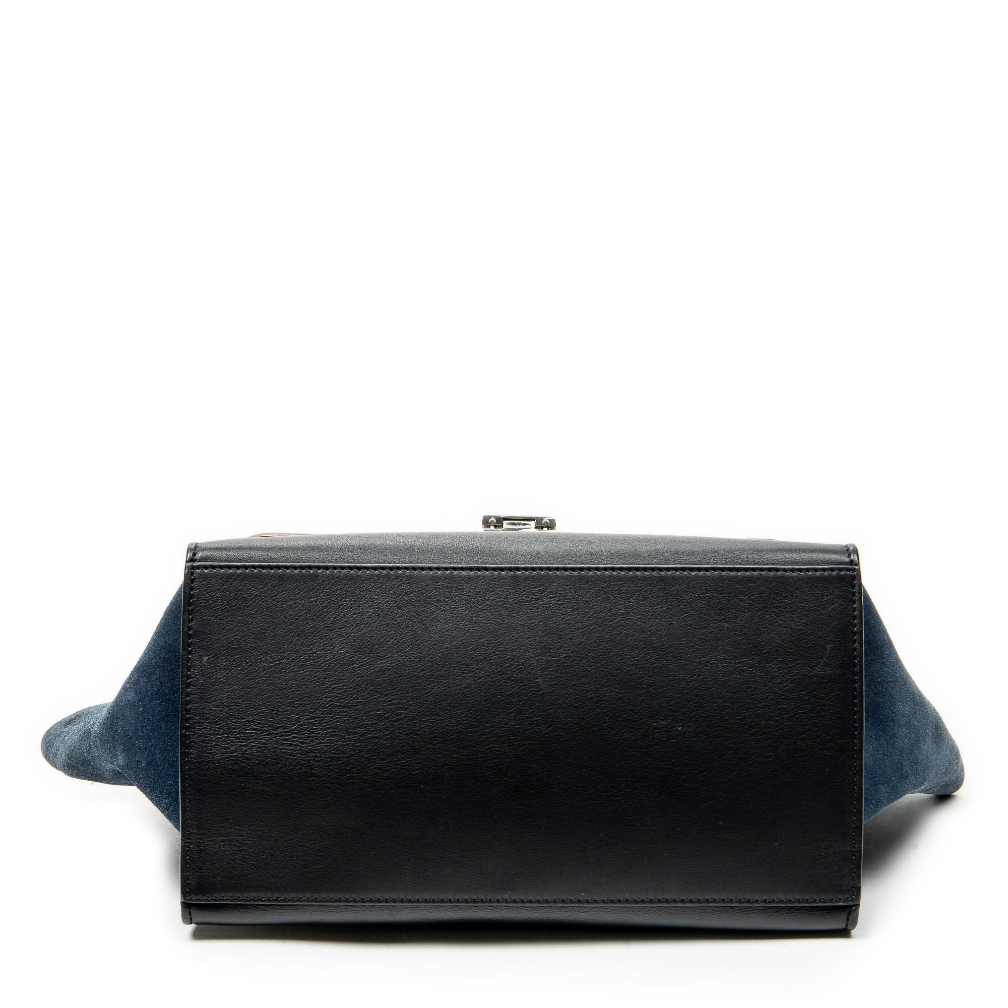 Shoulder Bag Small Tricolor Trapeze Taupe Smooth Leather