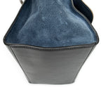 Shoulder Bag Small Tricolor Trapeze Taupe Smooth Leather