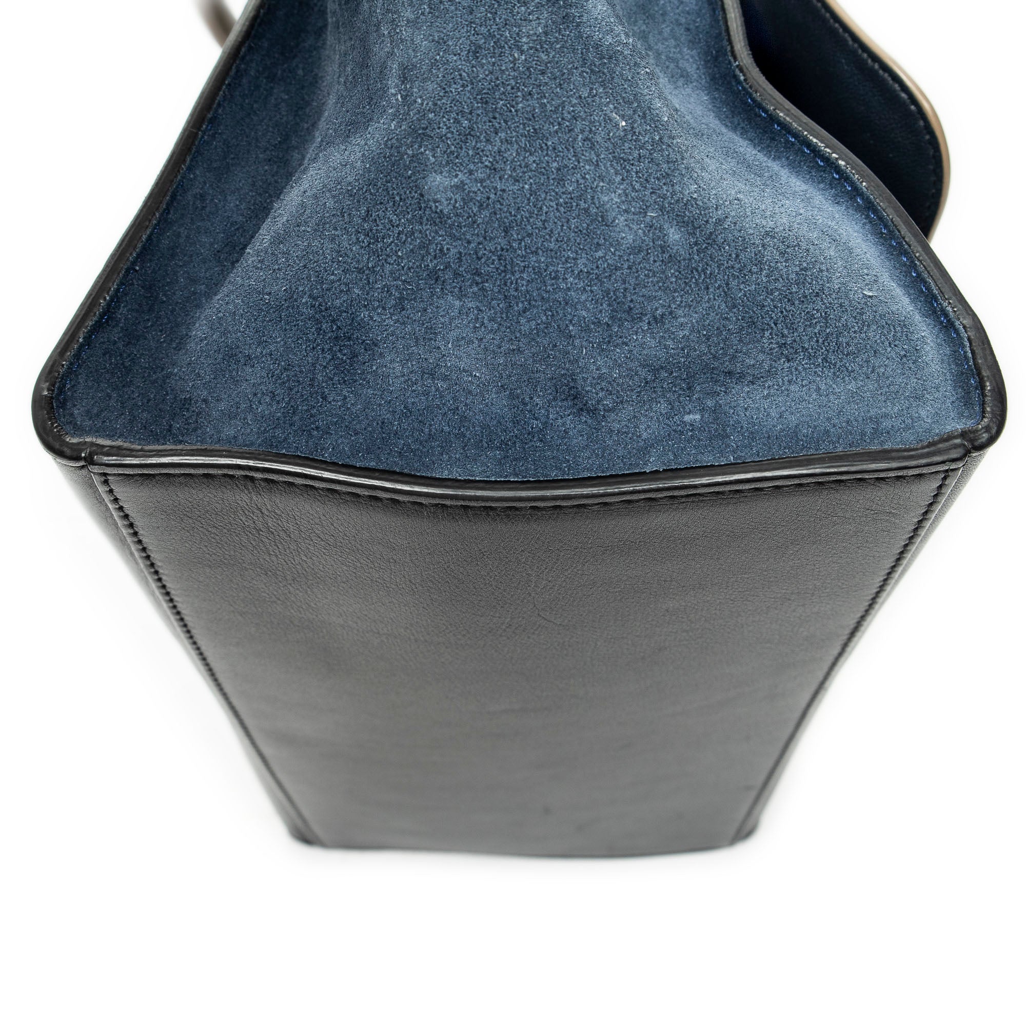 Shoulder Bag Small Tricolor Trapeze Taupe Smooth Leather