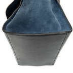 Shoulder Bag Small Tricolor Trapeze Taupe Smooth Leather