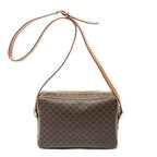 Shoulder Bag Zip Crossbody Brown Macadam Coated Canvas