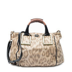 Shoulder Bag Ethel Satchel Beige Leopard Print Leather