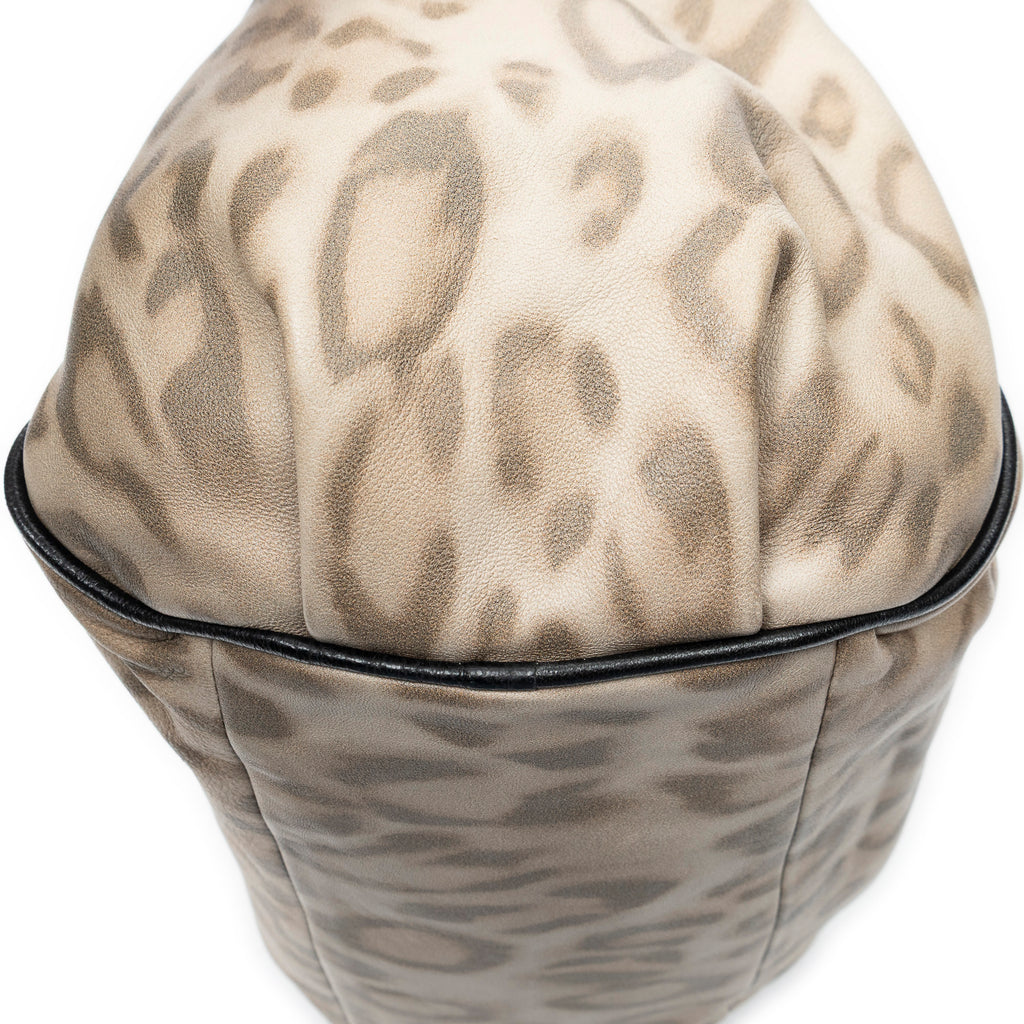Shoulder Bag Ethel Satchel Beige Leopard Print Leather