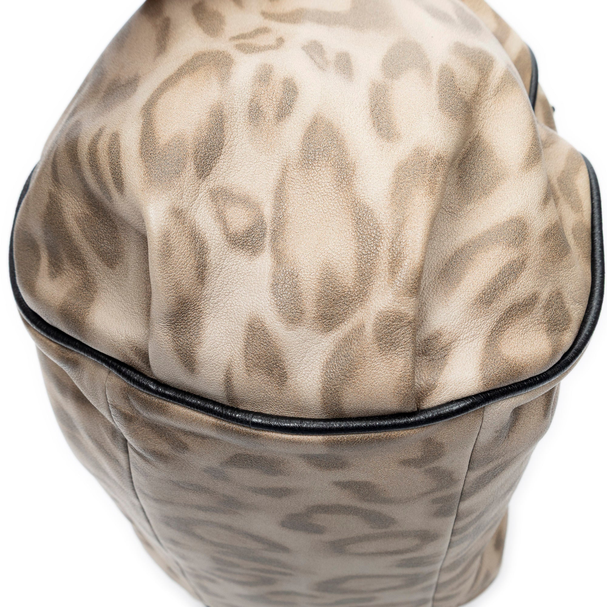 Shoulder Bag Ethel Satchel Beige Leopard Print Leather