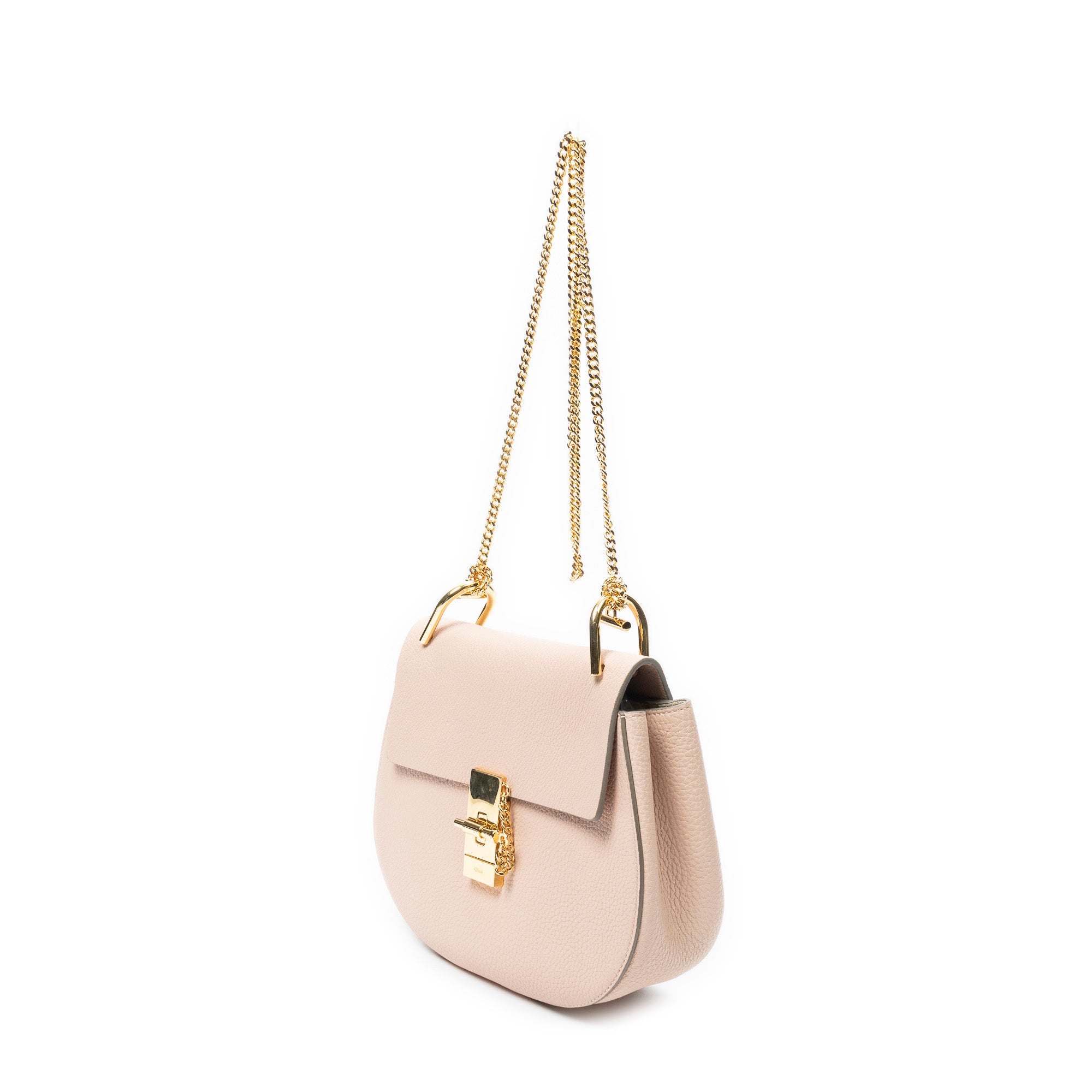 Shoulder Bag Mini Drew Pink Goatskin Leather