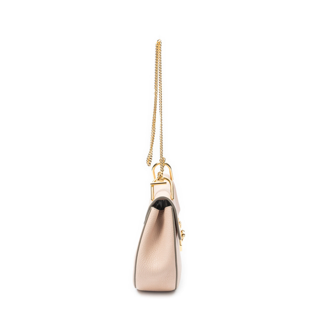 Shoulder Bag Mini Drew Pink Goatskin Leather