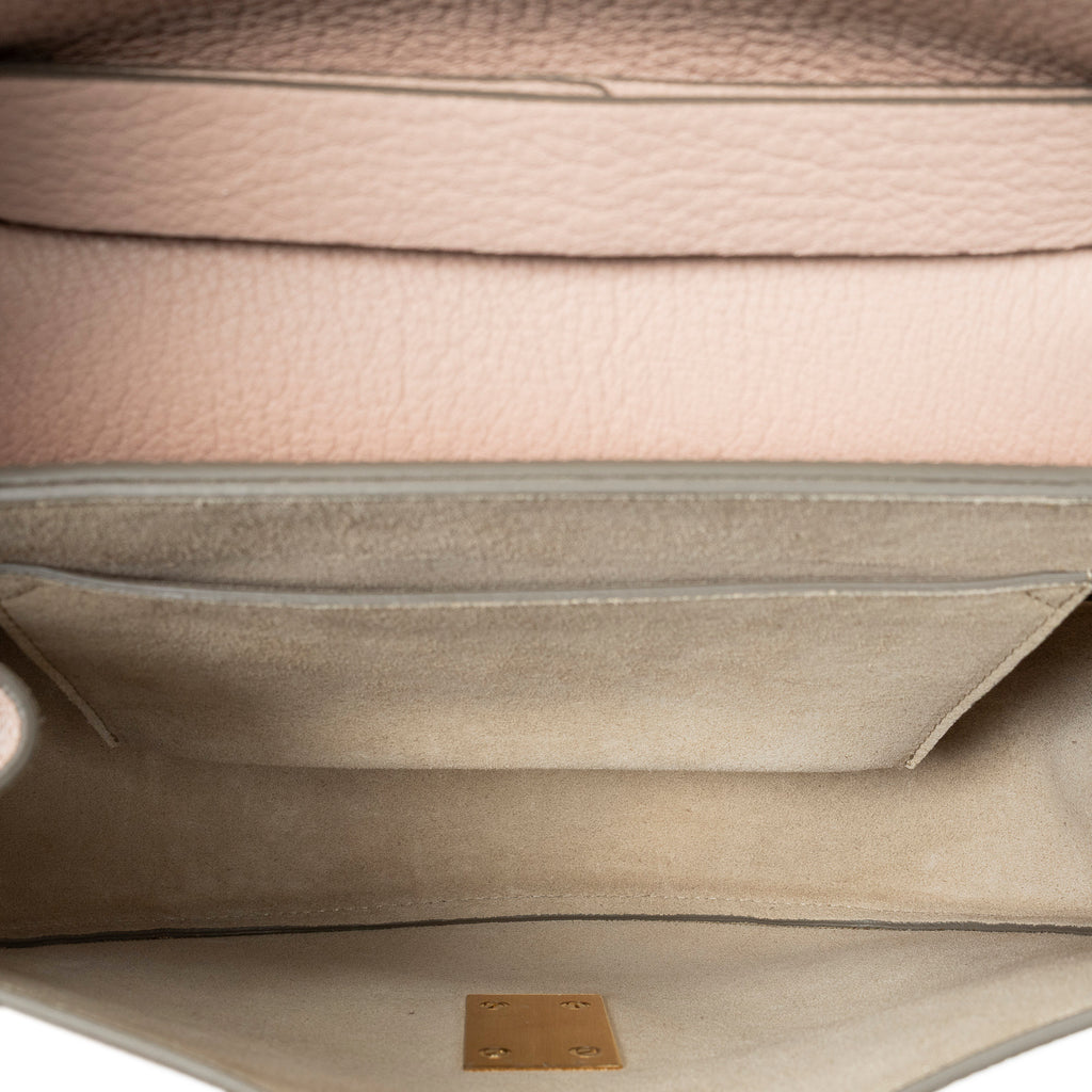 Shoulder Bag Mini Drew Pink Goatskin Leather
