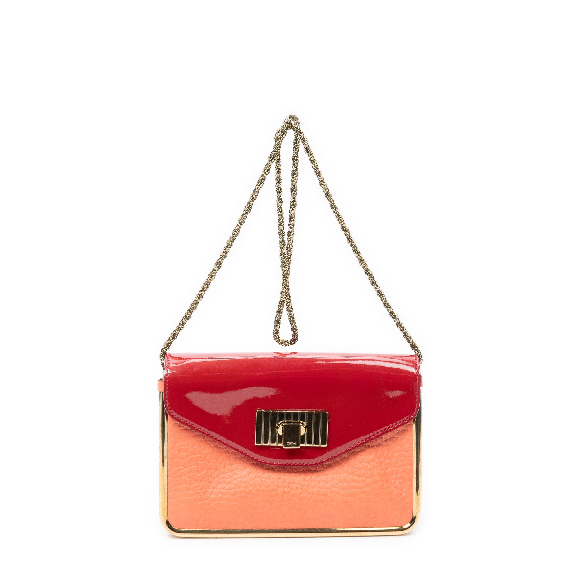 Shoulder Bag Small Sally Red Grained Calfskin Leather