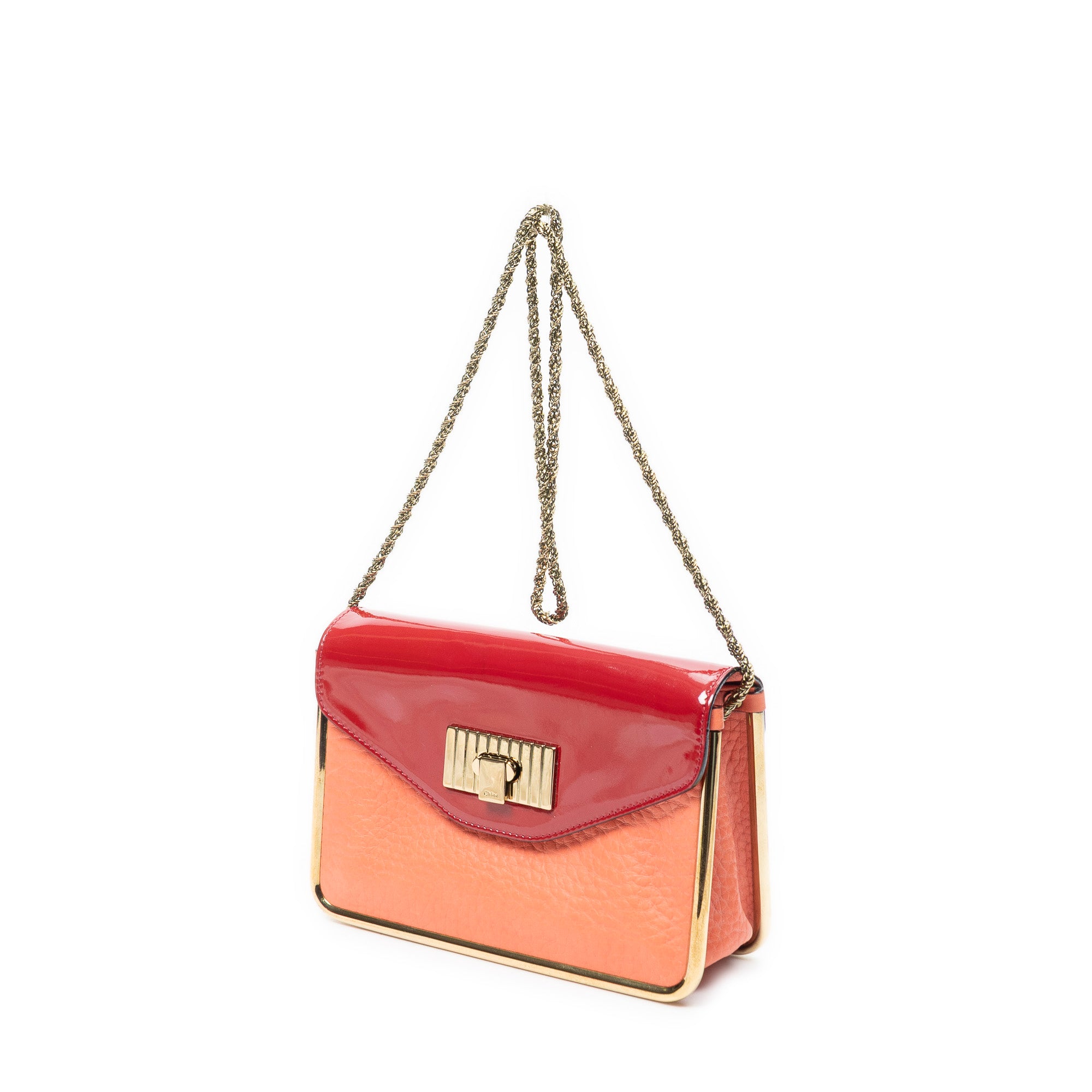 Shoulder Bag Small Sally Red Grained Calfskin Leather