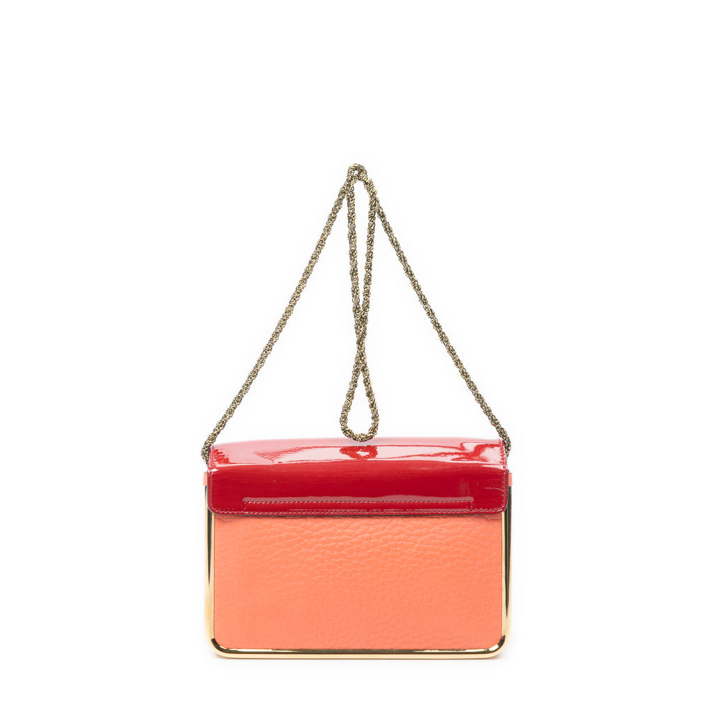 Shoulder Bag Small Sally Red Grained Calfskin Leather