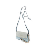 Shoulder Bag Mini Faye Light Blue Calfskin Leather