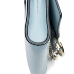Shoulder Bag Mini Faye Light Blue Calfskin Leather