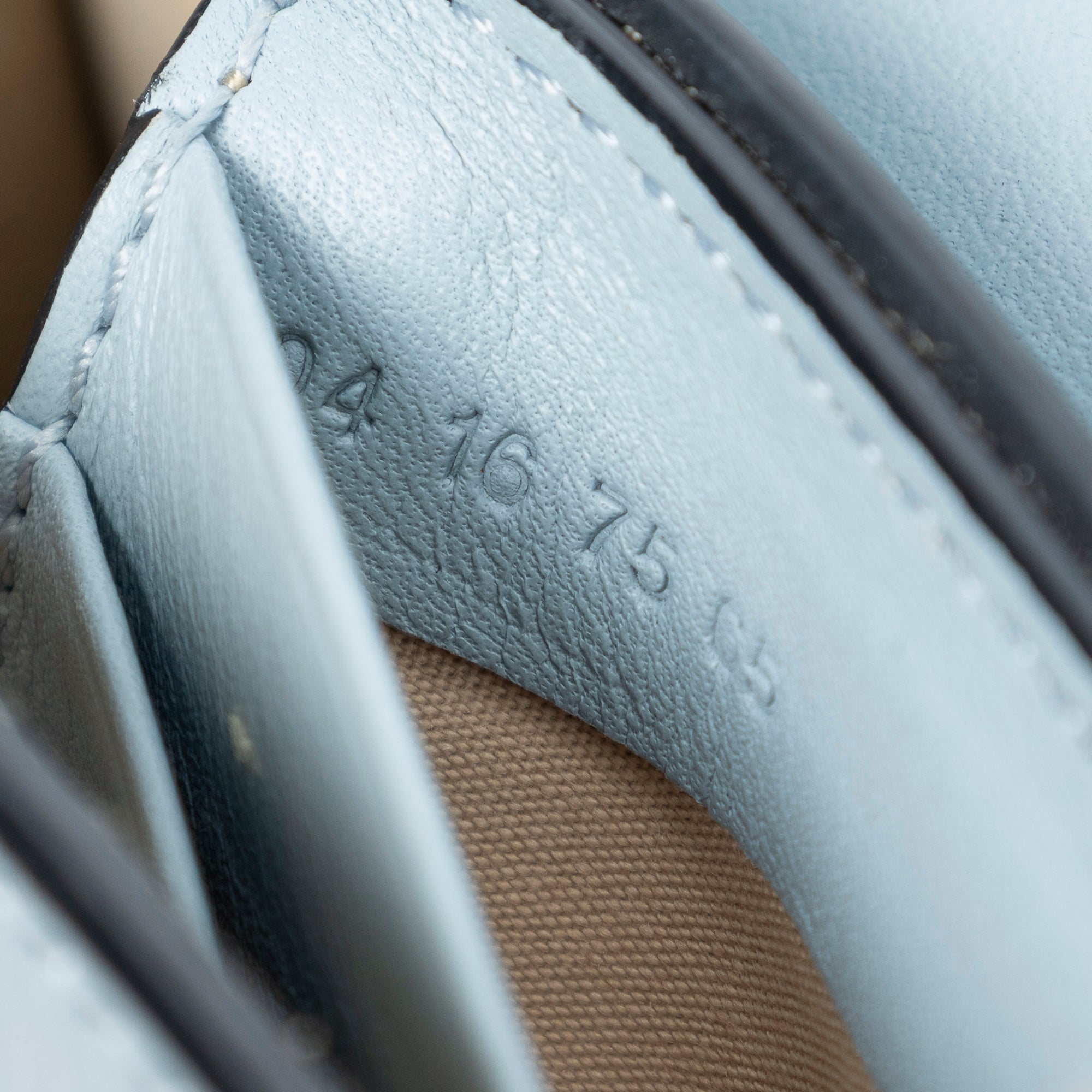 Shoulder Bag Mini Faye Light Blue Calfskin Leather