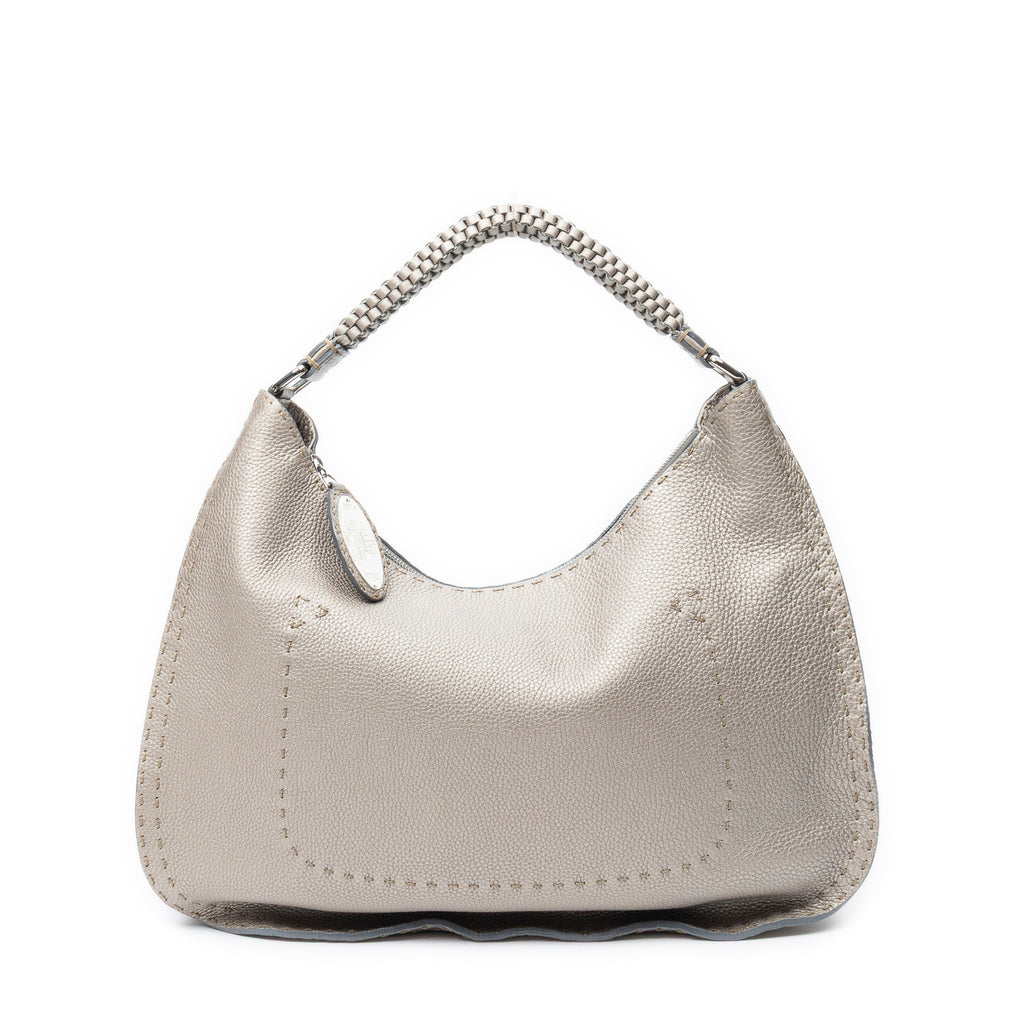 Shoulder Bag Large Selleria Hobo Silver Selleria Leather