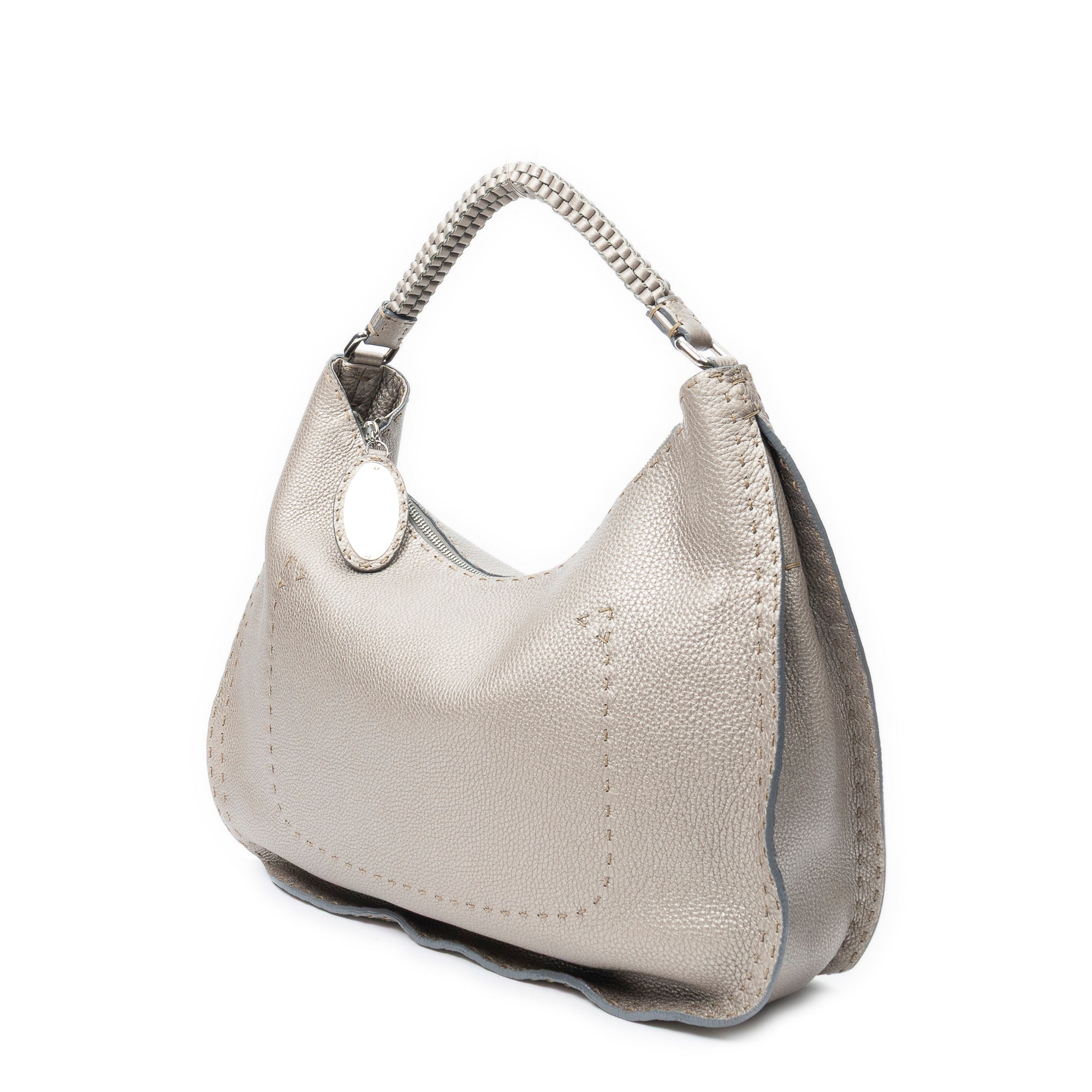Shoulder Bag Large Selleria Hobo Silver Selleria Leather