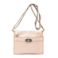 Shoulder Bag Front Pocket Crossbody Pink Selleria Leather