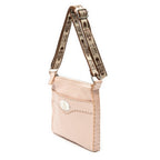 Shoulder Bag Front Pocket Crossbody Pink Selleria Leather