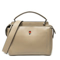 Shoulder Bag Dot Com Satchel Taupe Smooth Leather