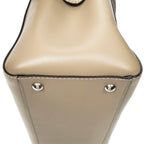 Shoulder Bag Dot Com Satchel Taupe Smooth Leather