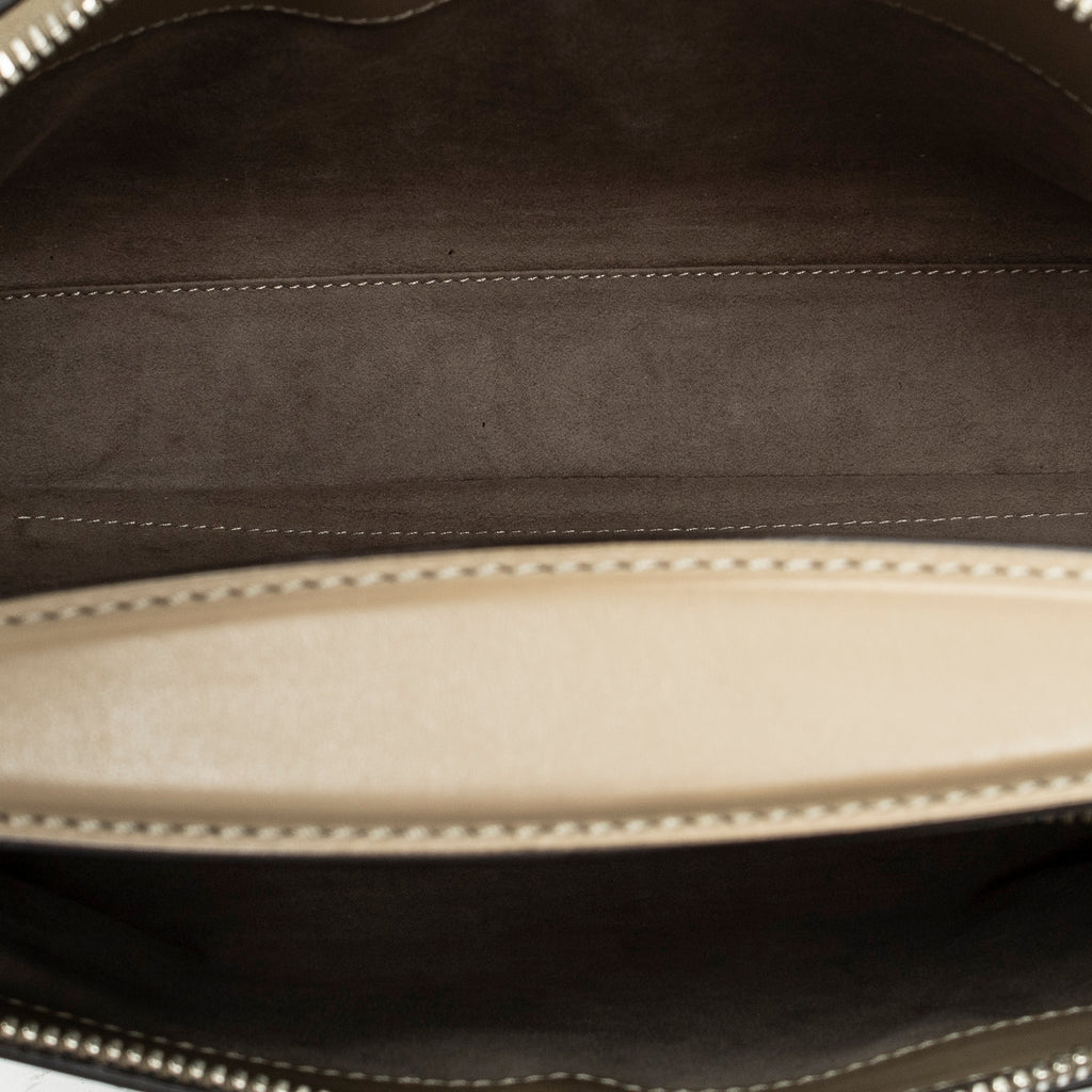 Shoulder Bag Dot Com Satchel Taupe Smooth Leather