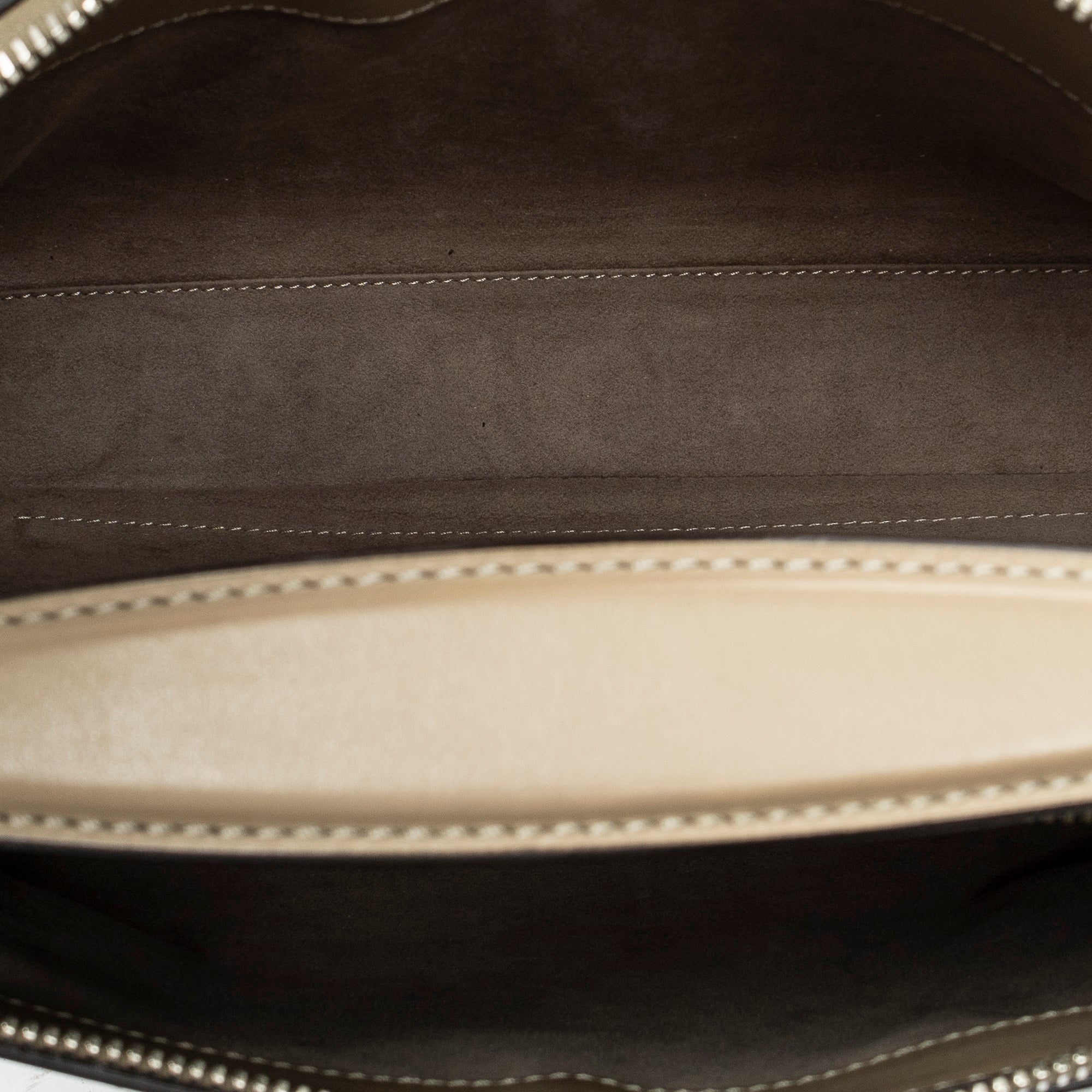 Shoulder Bag Dot Com Satchel Taupe Smooth Leather