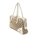 Shoulder Bag Britt Satchel Bag Beige Monogrammed Canvas