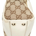 Shoulder Bag Britt Satchel Bag Beige Monogrammed Canvas