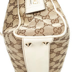 Shoulder Bag Britt Satchel Bag Beige Monogrammed Canvas
