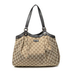 Shoulder Bag GG Shoulder Tote Beige Monogrammed Canvas