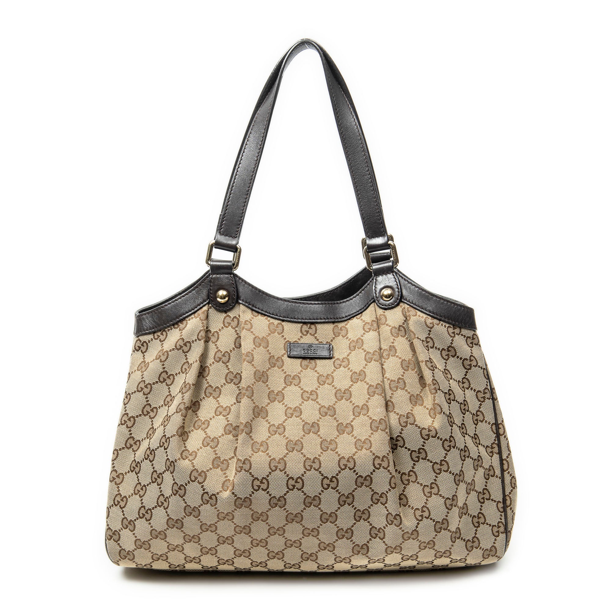 Shoulder Bag GG Shoulder Tote Beige Monogrammed Canvas