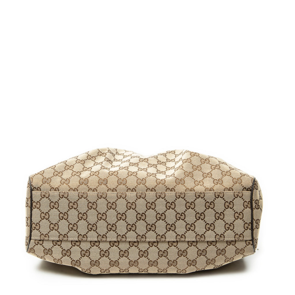 Shoulder Bag GG Shoulder Tote Beige Monogrammed Canvas