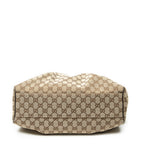 Shoulder Bag GG Shoulder Tote Beige Monogrammed Canvas