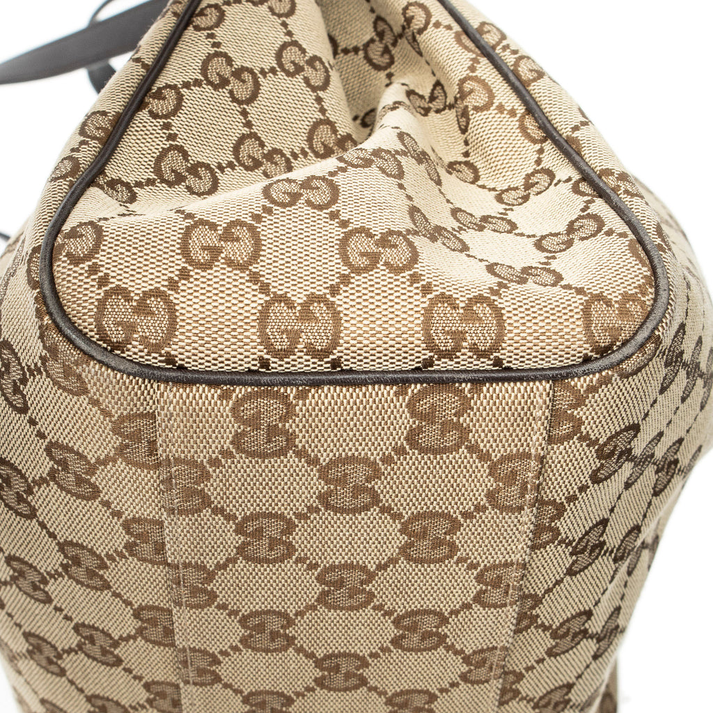 Shoulder Bag GG Shoulder Tote Beige Monogrammed Canvas