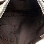 Shoulder Bag Web Halfmoon Messenger Beige Monogrammed Canvas
