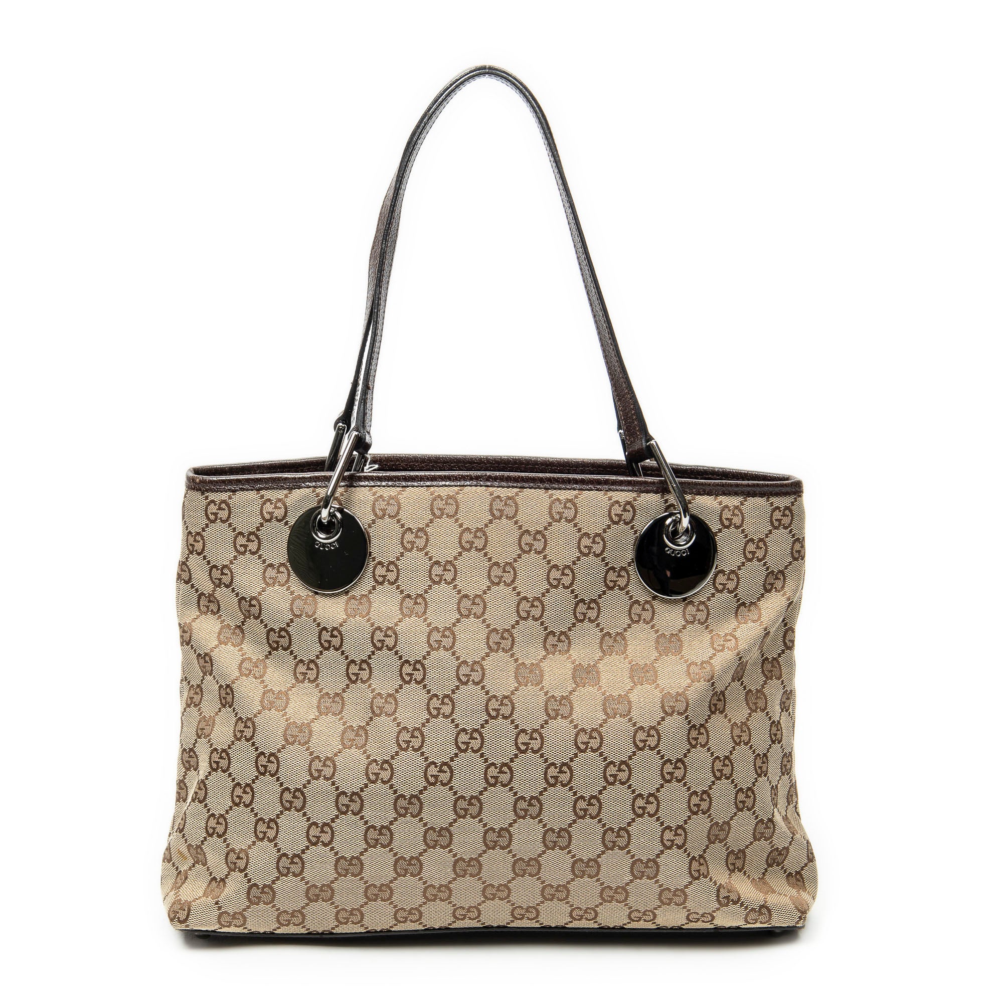 Shoulder Bag Eclipse Horizontal Tote Beige Monogrammed Canvas