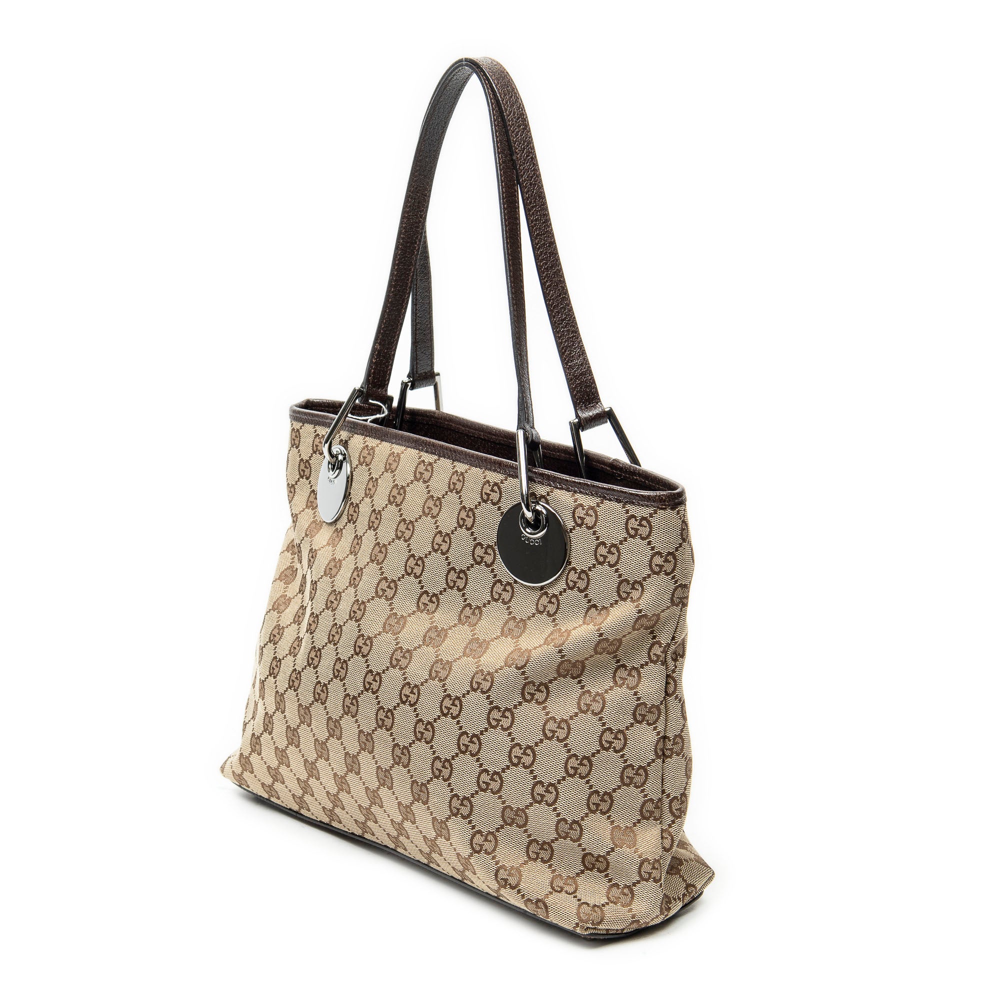 Shoulder Bag Eclipse Horizontal Tote Beige Monogrammed Canvas