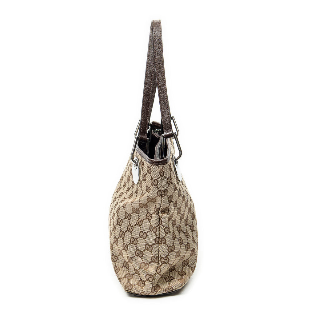 Shoulder Bag Eclipse Horizontal Tote Beige Monogrammed Canvas