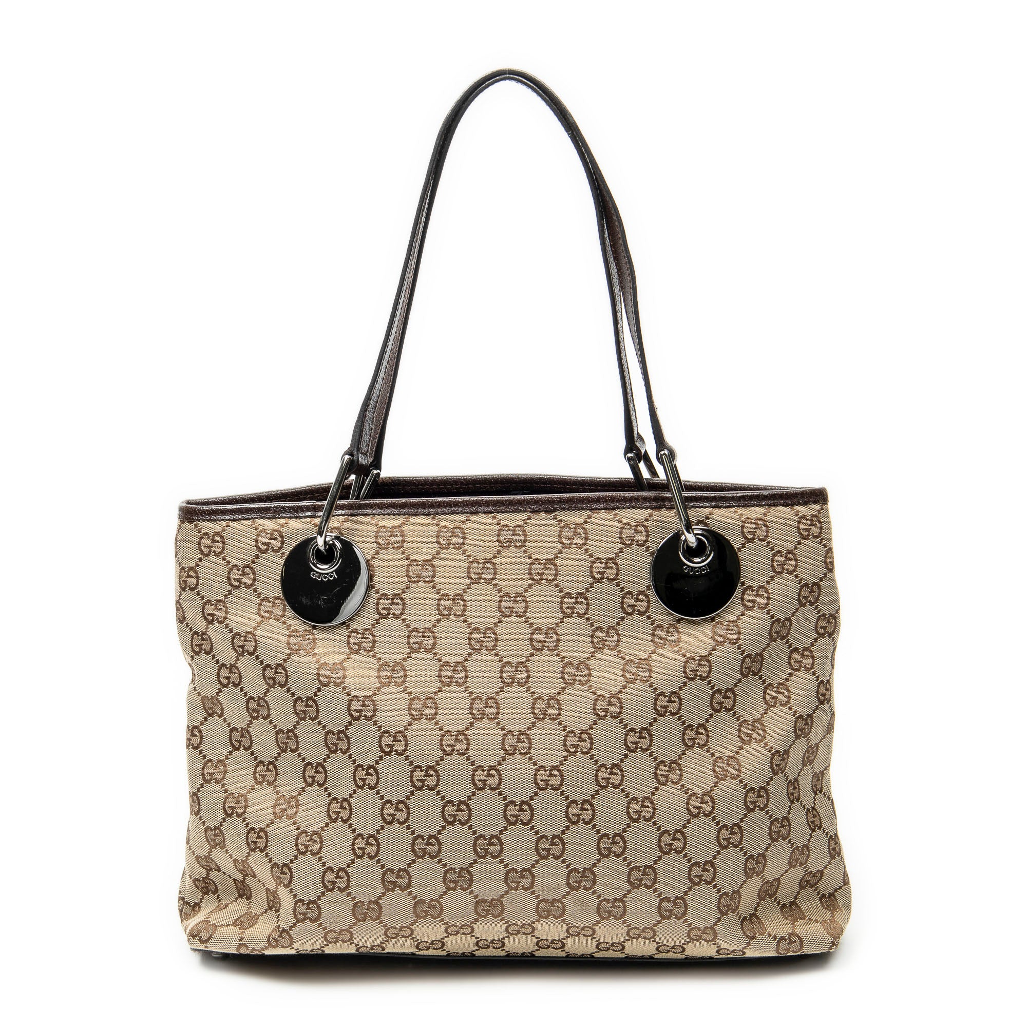 Shoulder Bag Eclipse Horizontal Tote Beige Monogrammed Canvas