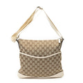 Shoulder Bag Medium Messenger Beige Monogrammed Canvas